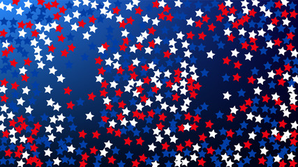 Colors of American Flag. USA Independence Day. . Invitation Background. Banner, Christmas and New Year card, Postcard, Packaging, Textile Print.