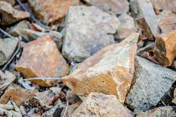 gray mountain rocks