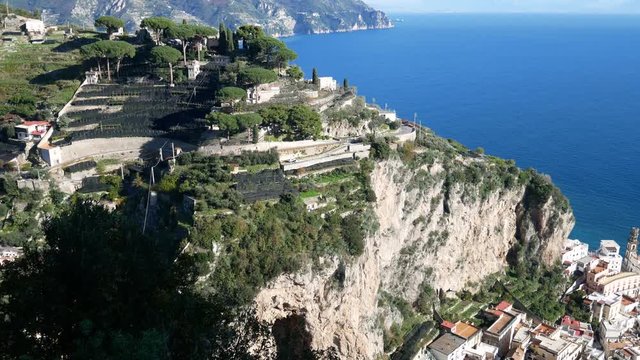 landscape of Atrani seen from Ziro Tower, Amalfi coast, Campania, Italy