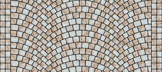 Road curved cobblestone texture 065