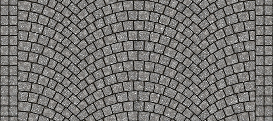Road curved cobblestone texture 081