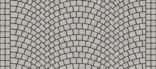 Road curved cobblestone texture 089