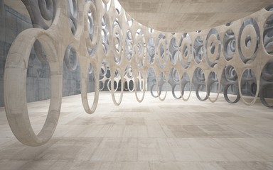 Empty dark abstract concrete smooth interior . Architectural background. 3D illustration and rendering