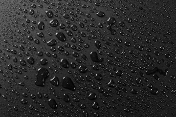 Water droplets on black background - Image texture