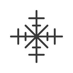 Snowflake vector, Chirstmas related filled style icon editable outline icon