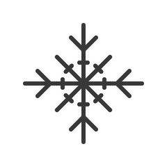Snowflake vector, Chirstmas related filled style icon editable outline icon