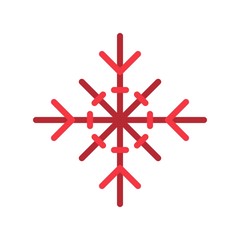 Snowflake vector, Chirstmas related flat style icon