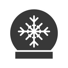 Snow globe vector, Chirstmas related solid style icon