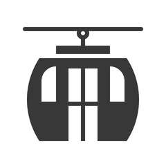 Cable car vector, Chirstmas related solid style icon
