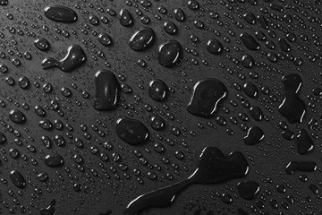 Water droplets on black background - Image texture