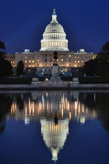 United States Capitol at night - Washington DC, United States of America