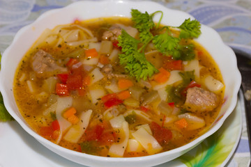 Lagman - traditional dish from Central Asia