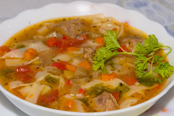 Lagman - traditional dish from Central Asia