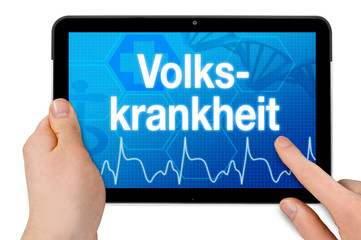 Tablet mit Touchscreen Volkskrankheit