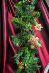 Interior of beautiful living room decorated for Christmas