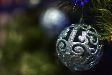 christmas ball on tree