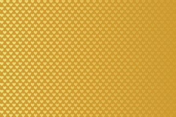 Valentine's Day golden background with little hearts