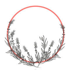 frame with hearts flowers