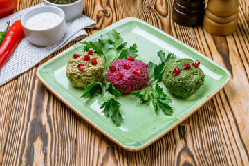 assorted pkhali Georgian cuisine