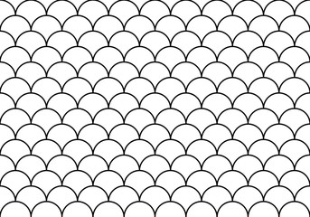 Seamless half circles pattern vector