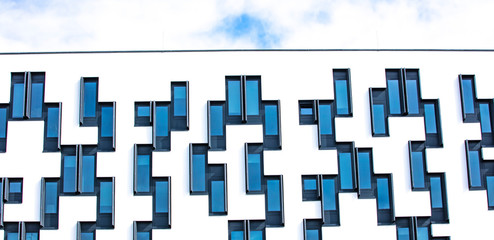 futuristic windows facade 