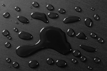 Water droplets on black background - Image texture