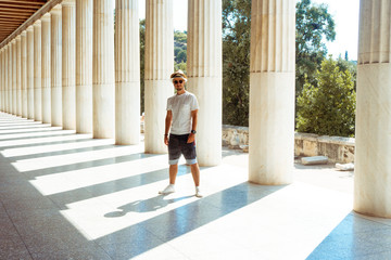 guy in the Museum of ancient Greece