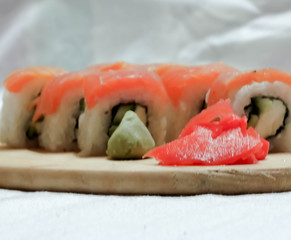 sushi on plate