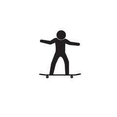 Obraz premium Skateboarding sign, vector illustration.