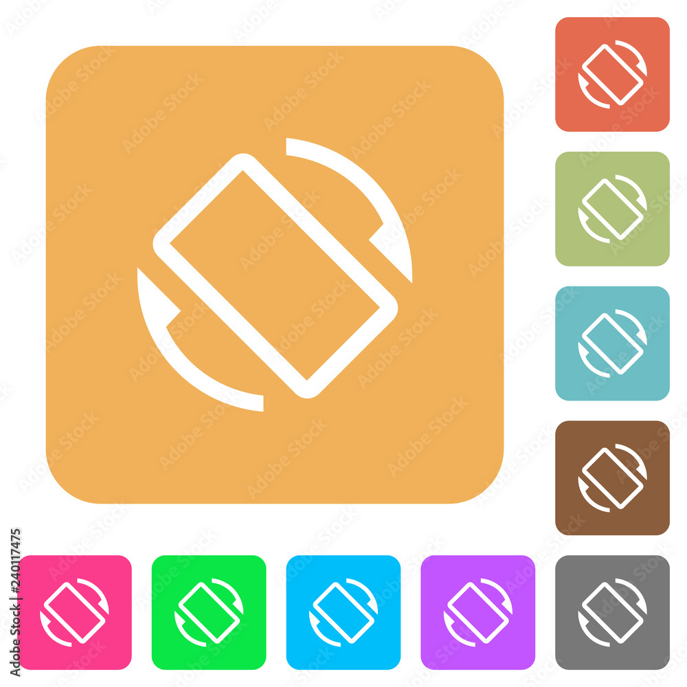 Poster mobile screen automatic rotation rounded square flat icons
