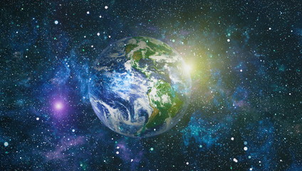 planets, stars and galaxies in outer space showing the beauty of space exploration. Elements...