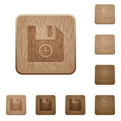 File time wooden buttons