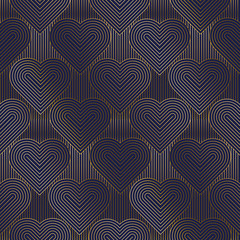 Hearts color seamless vector pattern