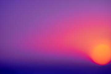 Spectacular sunset on the tropical ocean beach. Blurred.us background.