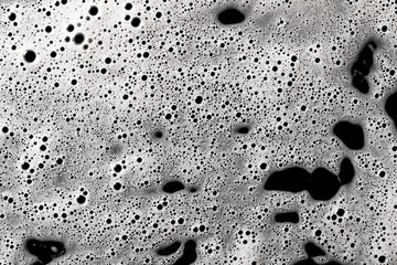 Soap foam, lather isolated on black, with clipping path, texture and background, top view