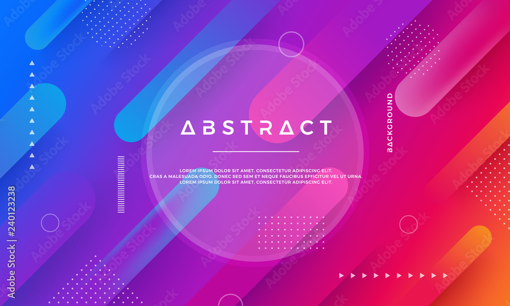 Canvas Prints abstract dynamic color background design. modern trendy futuristic gradient shapes. blue, pink backg