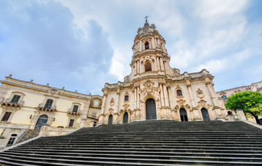 Obraz premium Temple in the center of Modica, Sicily