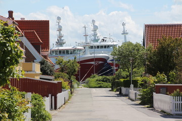 Schiffe im Hafen von Skagen im Norden Dänemarks