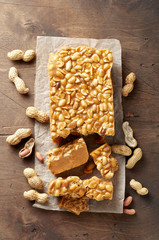 Old Fashioned Buttermilk Penuche Fudge candy with peanuts