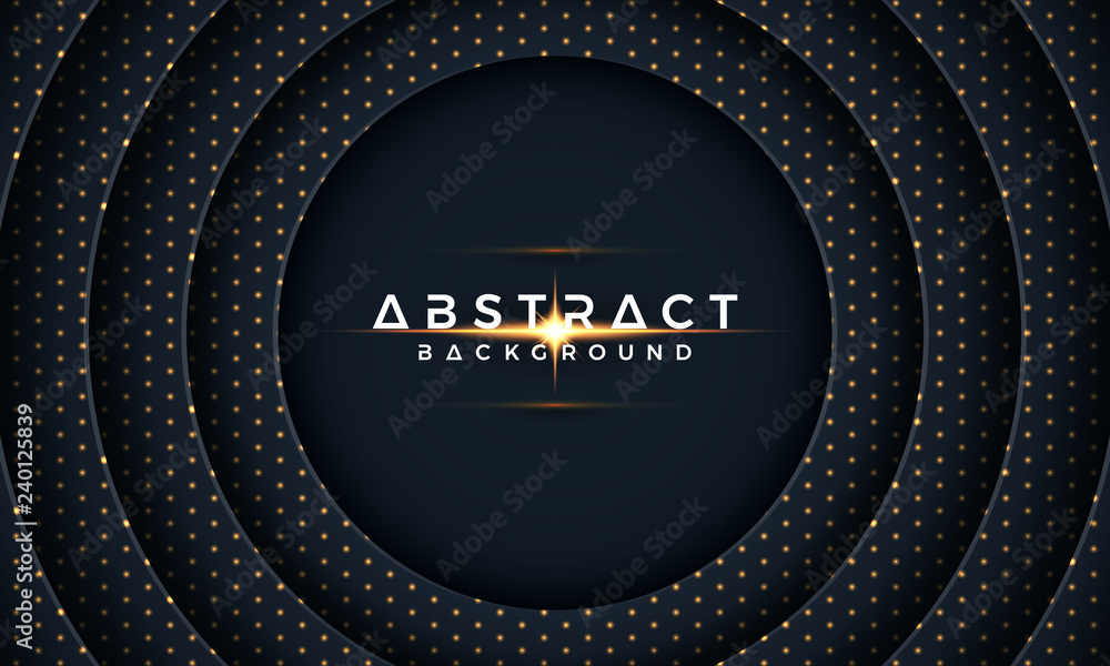 Poster dark circle paper cut background. abstract modern 3d texture vector background. 3d backdrop eps10 ve