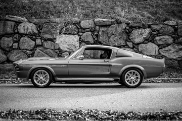 Fototapete Alte Autos 1967 Mustang Oldtimer-Muscle-Car