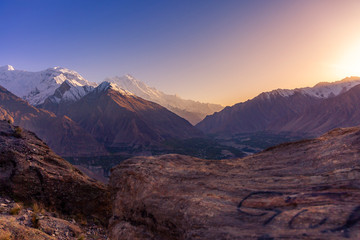 Obraz na płótnie Canvas mountain rang at Hunza the northern of Pakistan