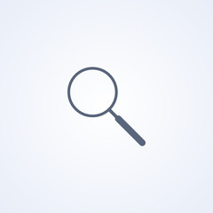 Search, zoom, vector best gray line icon