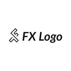 XF Logo Vector. FX minimalist Style
