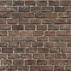 Seamless texture of the red bricks. No seams.