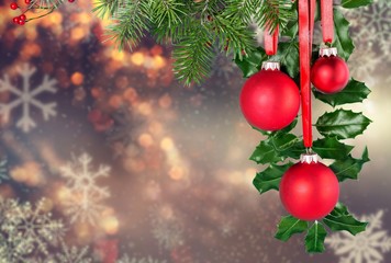 Christmas decorations isolated  on  background