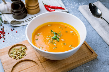 Soup cream of pumpkin