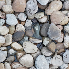 Seamless texture of stones of different sizes