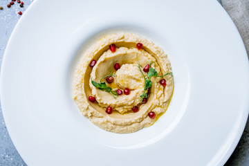 Traditional homemade hummus