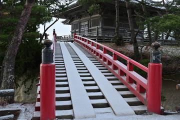 Naklejka premium 雪の瑞巌寺五大堂